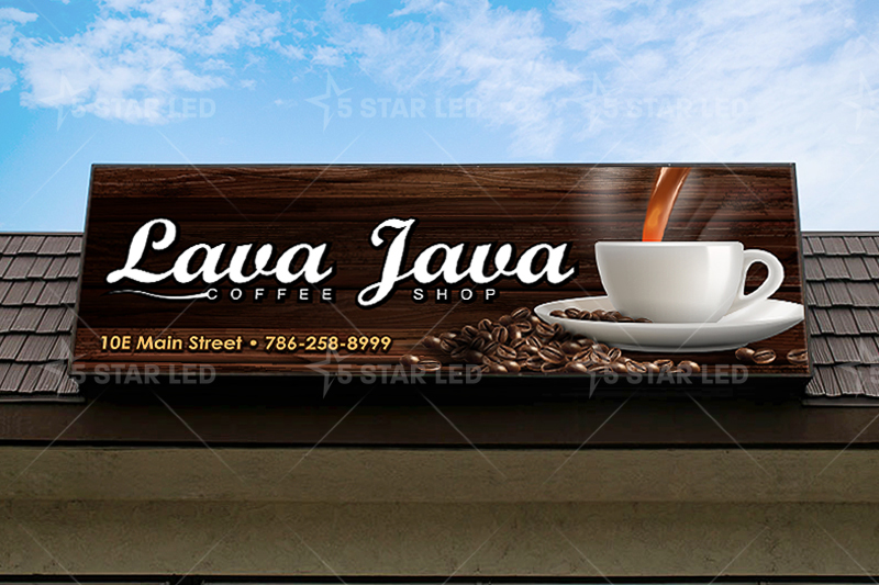 Coffee Shop Outdoor Lightbox Sign